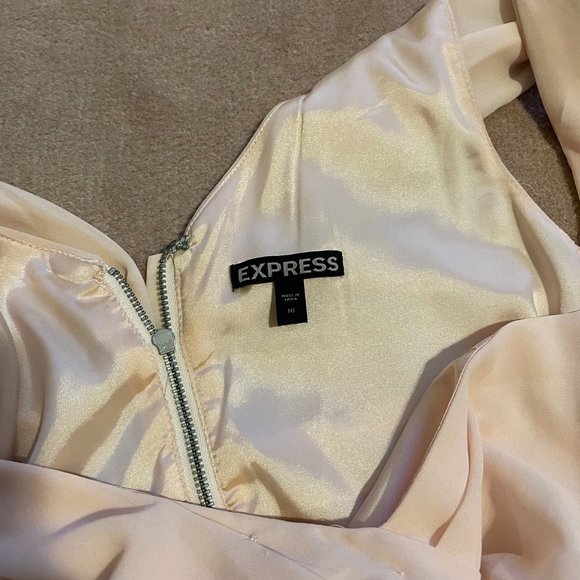 Express Color Block Chiffon Dress - Picture 3 of 5